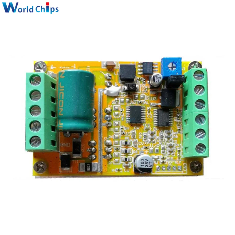 DC 6.5-50V 380W BLDC 3 Phases Brushless Motor Controller Board No Hall Sensor PWM Driver Module For Fans/Robot