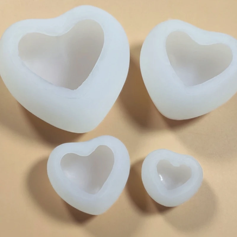 Resina cristallo stampo epossidico 3D amore cuore torta cioccolato stampo in Silicone artigianato fai da te aromaterapia candela sapone fatto a mano