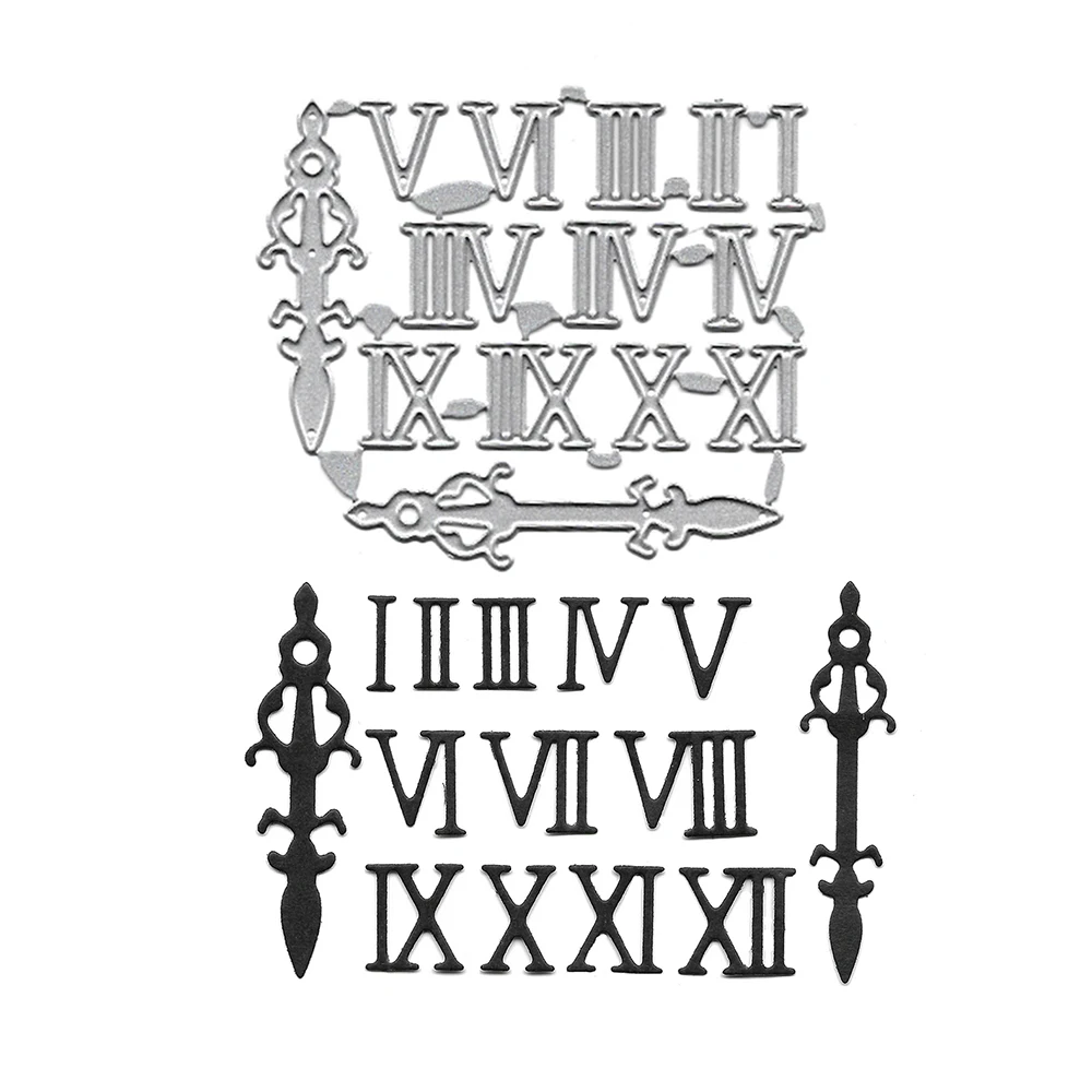 Roman Numeral Metal Cutting Dies Scrapbooking Embossing Folders for Card Making Craft Stencil Paper Dies