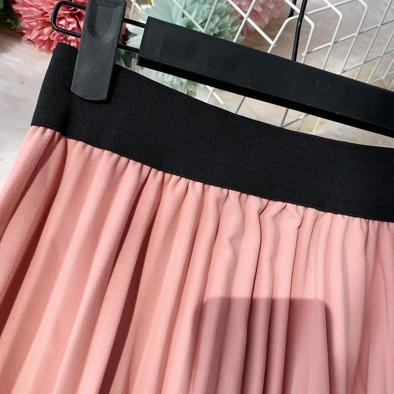 Mode Geplooide Rok Metallic Lastic Taille Gebogen Plaid Stiksels Contrast Rok Elascity Casual Party Vintage Rok