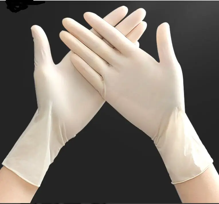 

White Latex Gloves Food Thin Disposable Kitchen 100 piece landscape Laboratory Work