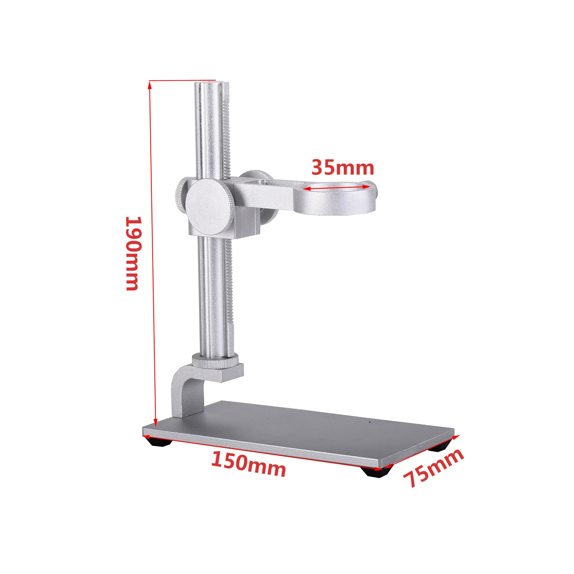 HAYEAR Mini Aluminum Alloy Stand USB Microscope Stand Holder Bracket Mini Foothold Table Frame for Microscope Repair Soldering