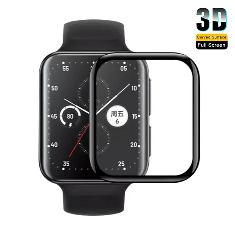 3D Cạnh Cong Bảo Vệ Cho Oppo Đồng Hồ 2 42Mm 46Mm Full Phủ Sóng Mềm Mại Bảo Vệ Màn Hình Cho OPPO Đồng Hồ 2
