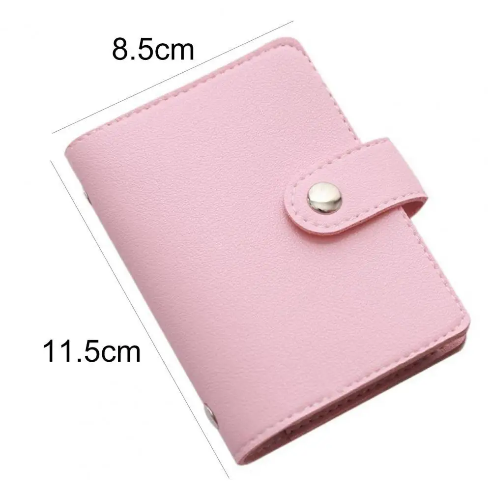 Women Credit Card Wallet Multi Slots Compartment Rectangle Mini Card Bag Portable Button Card Holder