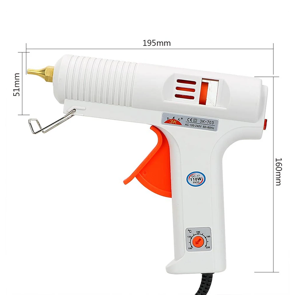 100℃-220℃ Temperature Adjustable Constant Temperature 110W Muzzle Diameter 11mm Craft Repair Tool Heating Up Hot Melt Glue Tool