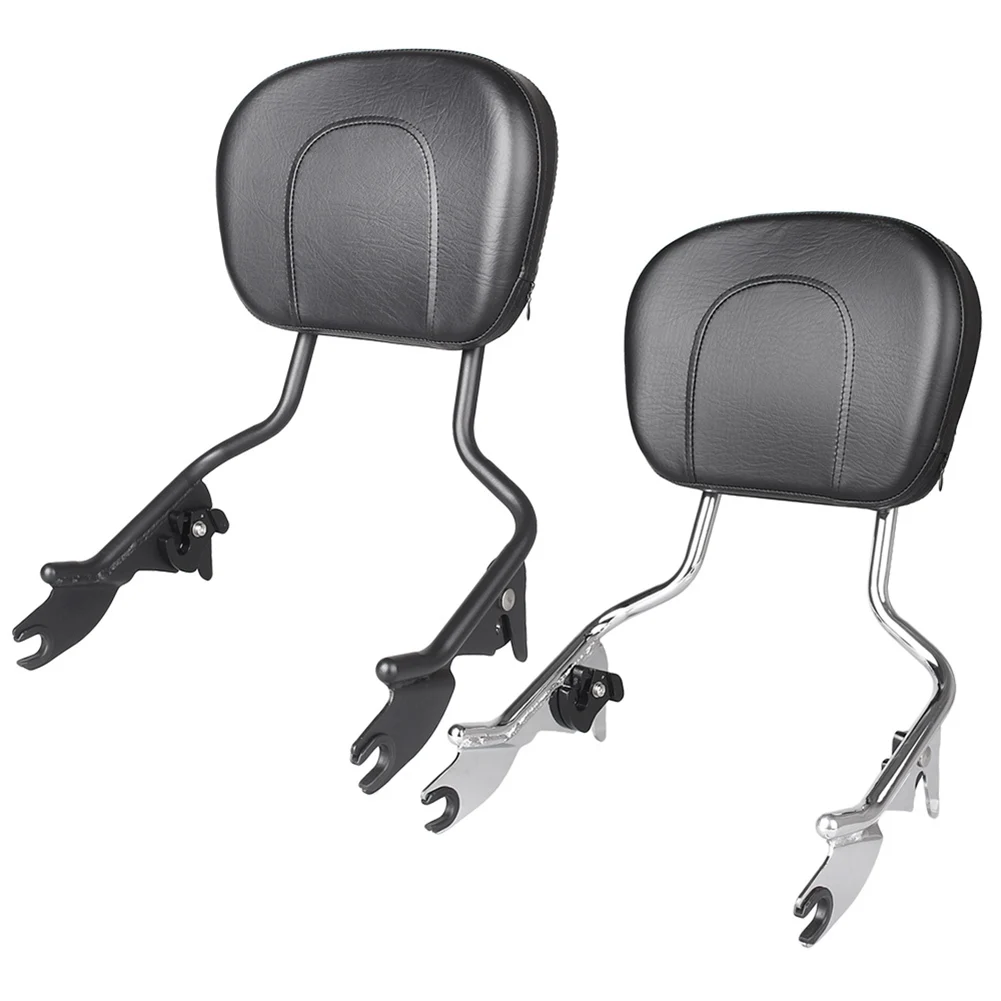 

Black/Chrome Rear Passenger Backrest Sissy Bar For Harley Touring Street Glide Road King 2008-2011 2012 2013 2014 2015 2016