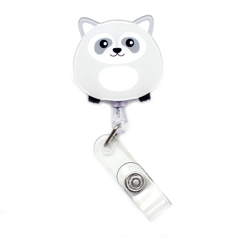 Creative Circle Animal Style Retractable Badge Reel For Nurse&Doctor Card Holder Office&Hospital Supplies Boy&Girl Name Card