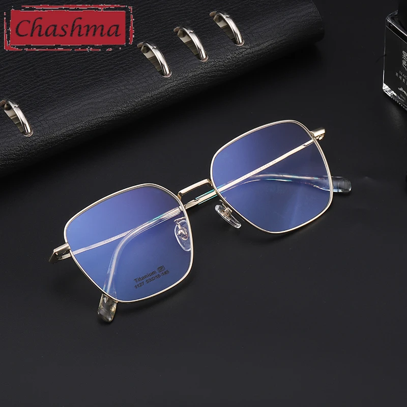 Chashma Prescription Glasses Square Women Pure Titanium Recipe Spectacles Men Eyeglasses Graduation Lenses Myopia Optical Frames