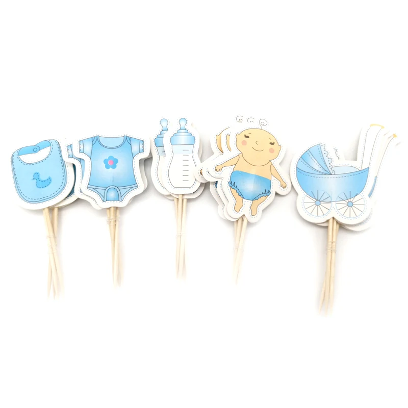 Lote de 24 unidades de decoración para Baby Shower, recuerdos de fiesta de cumpleaños, ropa de bebé, botella de carro para niño y niña, adornos de