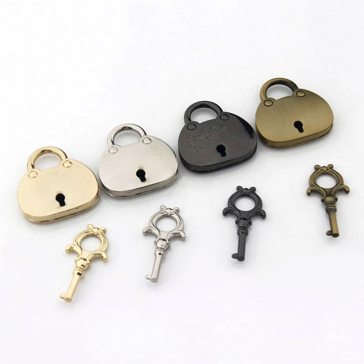 1pcs Fashion Metal Decoration Lock Mini Vintage Padlock Bag Suitcase Luggage Box Key Lock With Key DIY Hardware Accessories