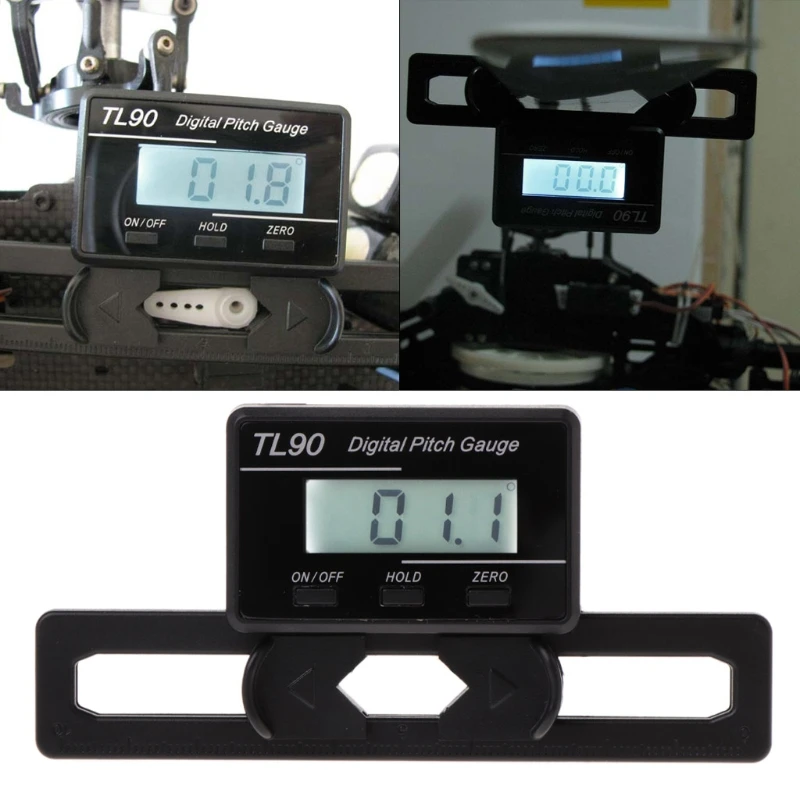 TL90 Blade Pitch Gauge Digital LCD Display with Gyro Sensor for ST250-800 Size Helicopter plane Compact Size Durable