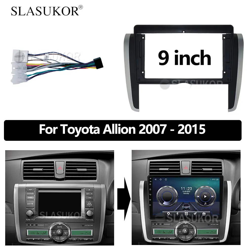 

Car Refitting 2DIN Radio Stereo DVD Frame Fascia Dash Panel Installation Kits FFor Toyota Allion 2007 2008 2009 2010 2011-2015