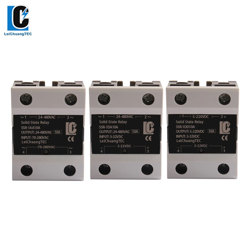 Ssr Dc Naar Ac Ac Naar Ac Dc Naar Dc Eenfase Solid State Relais 10A 25A 40A 60A 80A 100A 120A 180DD 240DD