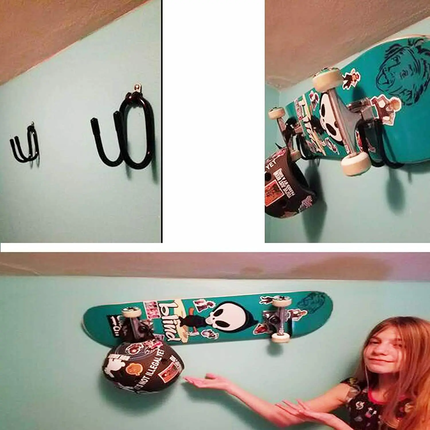 Snowboard/skimboard/Wakeboard/Kiteboard Wall Mount Display Rack Hanger Organizer