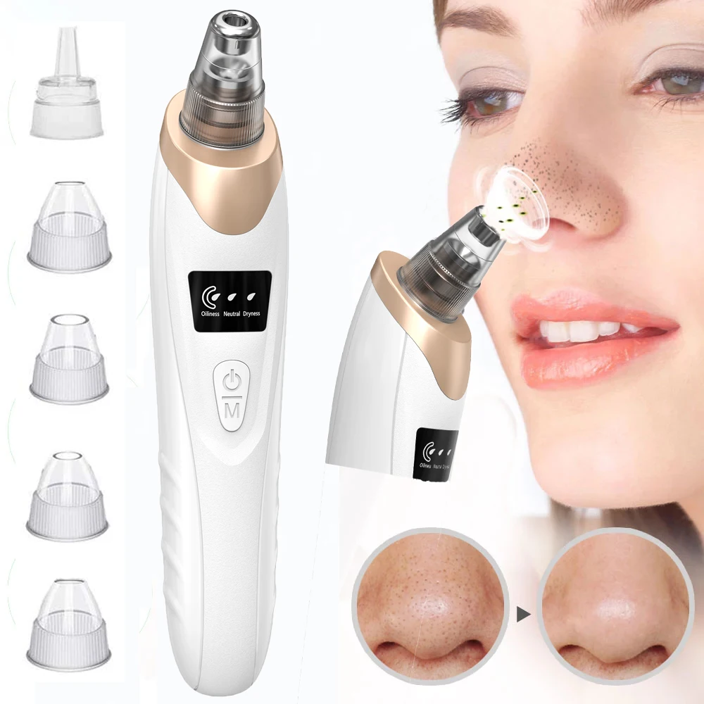 

Blackhead Remover Face Nose Pore Vacuum Skin Care Acne Pore Cleaner USB Rechargeable Pimple Removal Vacuum Suction Tools