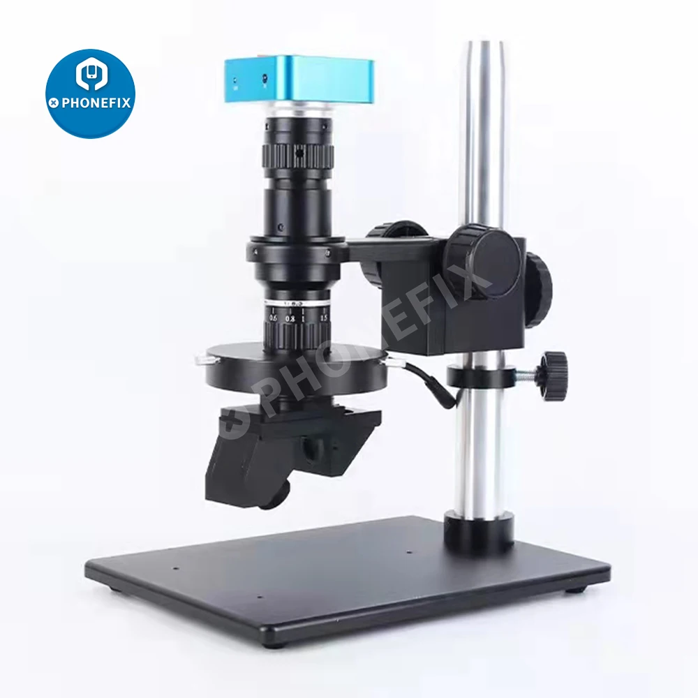 3D Digital Microscope 21MP 2K HDMI USB Video Microscope Camera Four-zone LED Ring Light Source Soldering Mobile Phone Repair