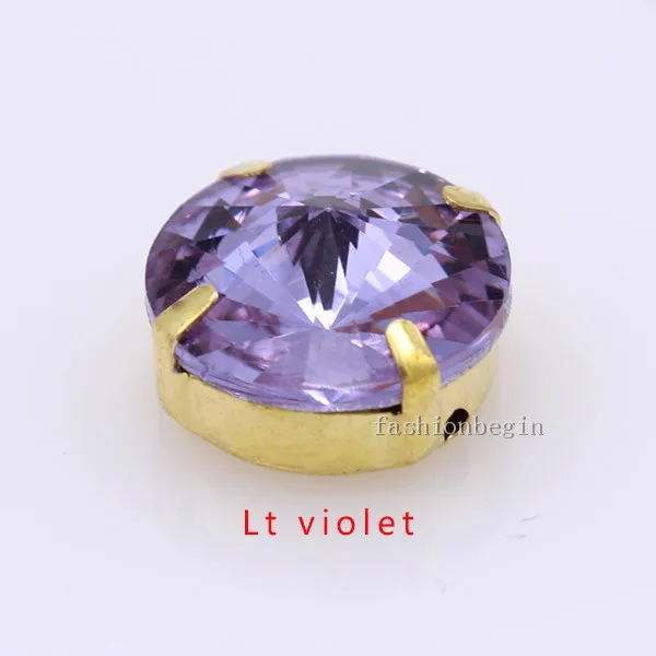 Rivoli Round Sew on Rhinestone Set for Garments