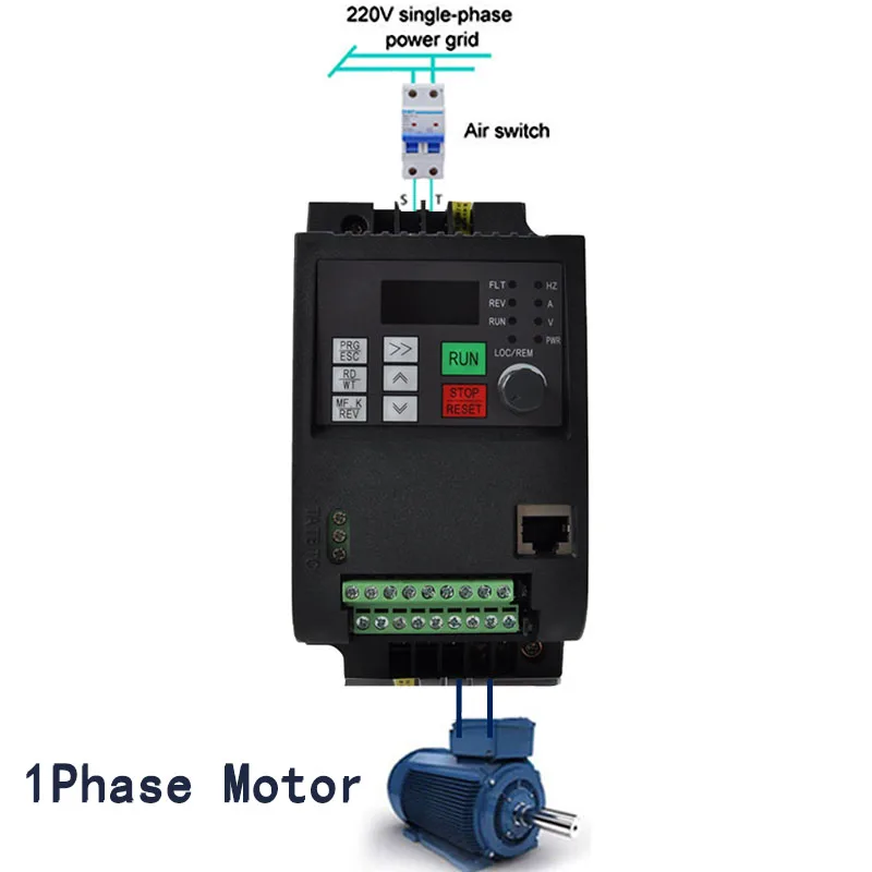 

2.2KW 220V VFD Single Phase input 220v and 1 Phase Output 220V Frequency Converter/Adjustable Speed Drive/Frequency Inverter