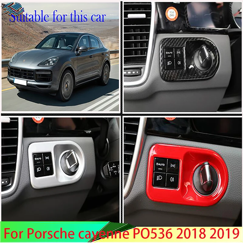 

Для Porsche cayenne PO536 2018 2019 автомобильные аксессуары насадка из АБС-пластика кнопка выключения света Панель управления крышка отделка рамка