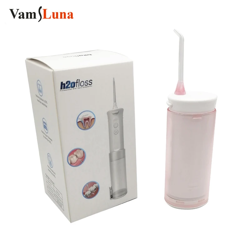 Không Dây Răng Miệng Irrigator Du Lịch USB Sạc Ốp Nha Khoa Nước Flosser Di Động Răng Vệ Sinh Flosser Với 5 Máy Bay Phản Lực Đầu