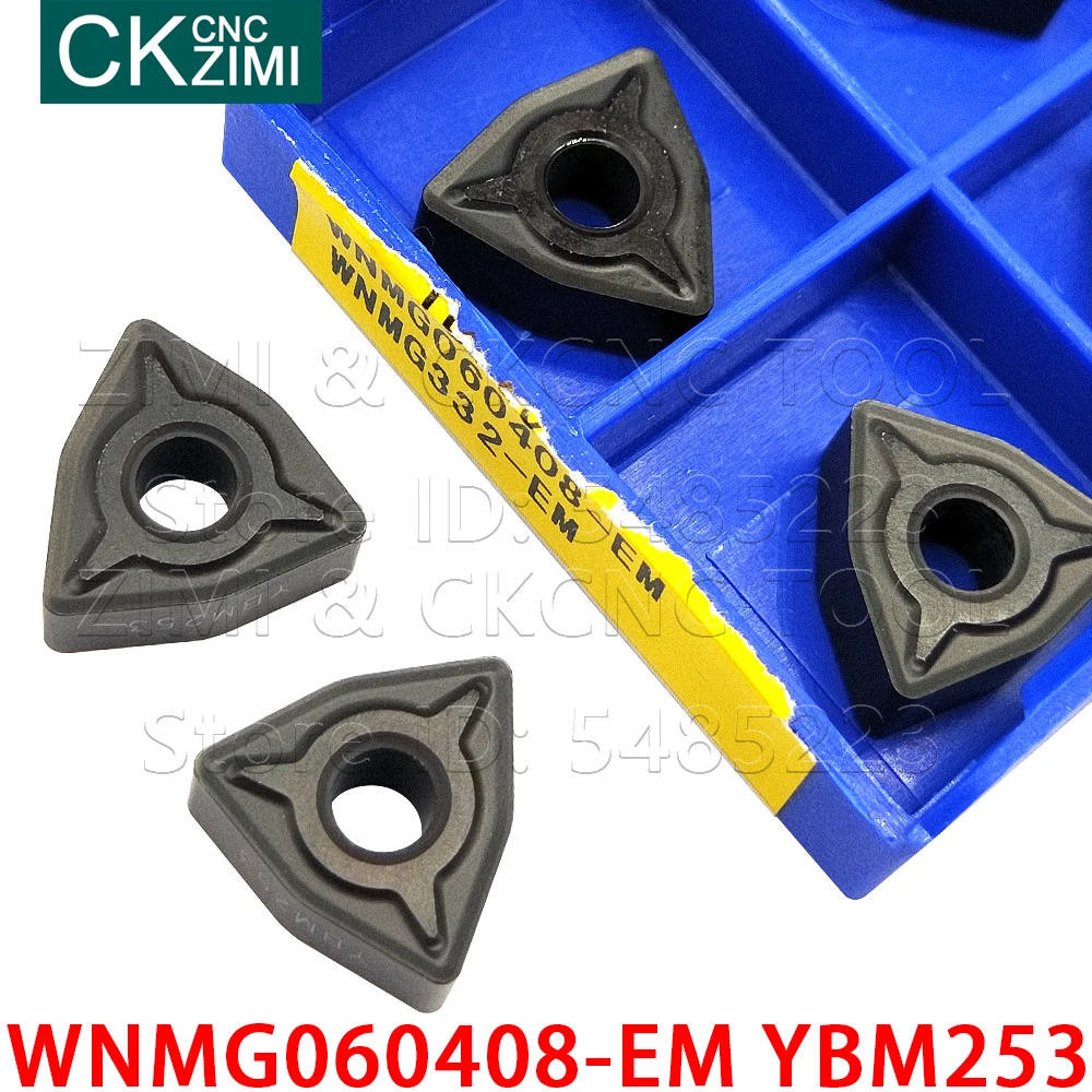 WNMG060408-EM YBM253 WNMG 060408 EM YBM253 Carbide Dạng Bên Ngoài Gỗ Biến Dụng Cụ Kim Loại CNC Tiện Dụng Cụ Bằng Thép Không Gỉ