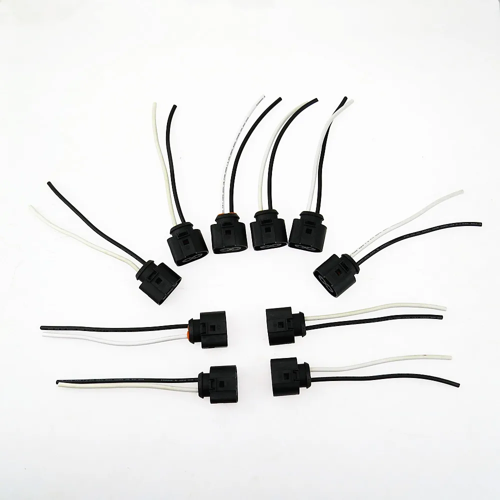 SCJYRXS 10Pcs 2 Pin 6 Teeth 12 Teeth Parking HandBrake Servomotor Pigtail Cable Harness Plug For Seat  Q3 A6 1J0 937 773