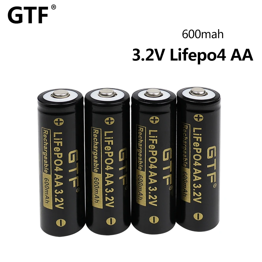 Nowy 2/4pc 3.2V LiFePO4 baterii 3.2V AA 14500 600mah akumulator do cyfrowego aparat zabawka LED lampa słoneczna LiFePO4 baterii