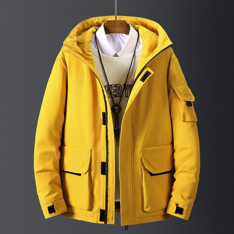 Down jacket men's winter coat 2021 new student short style loose fashion young people brand High quality Camouflage jacket