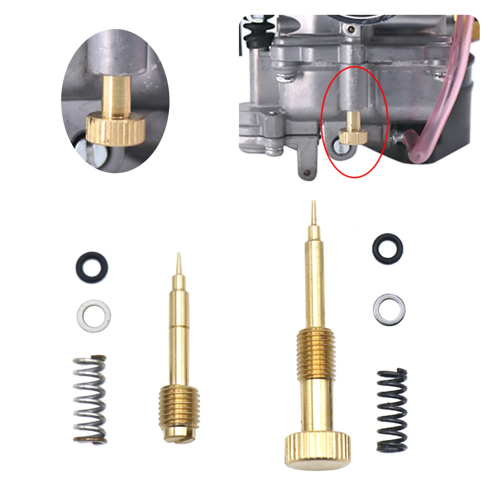 Metal Motorcycle Carburetor Air Adjusting Screw Idle Mixture Fuel Ratio Screw For Harley CV40 Keihin CVK34 CVK36 CVK40