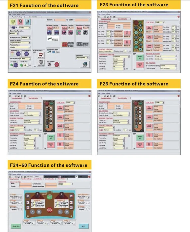 UTING Telecrane TELEcontrol Data Line Function Modification Software