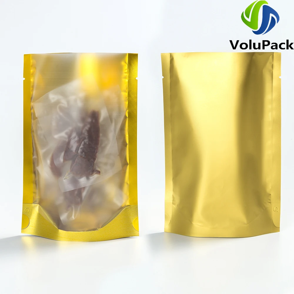 Recyclable PP Mylar Bags with Tear Notch,Eco-friendly Food Storage Bags Open Top Plastic Bags, Stand Up, Matte Heat Seal Pouches