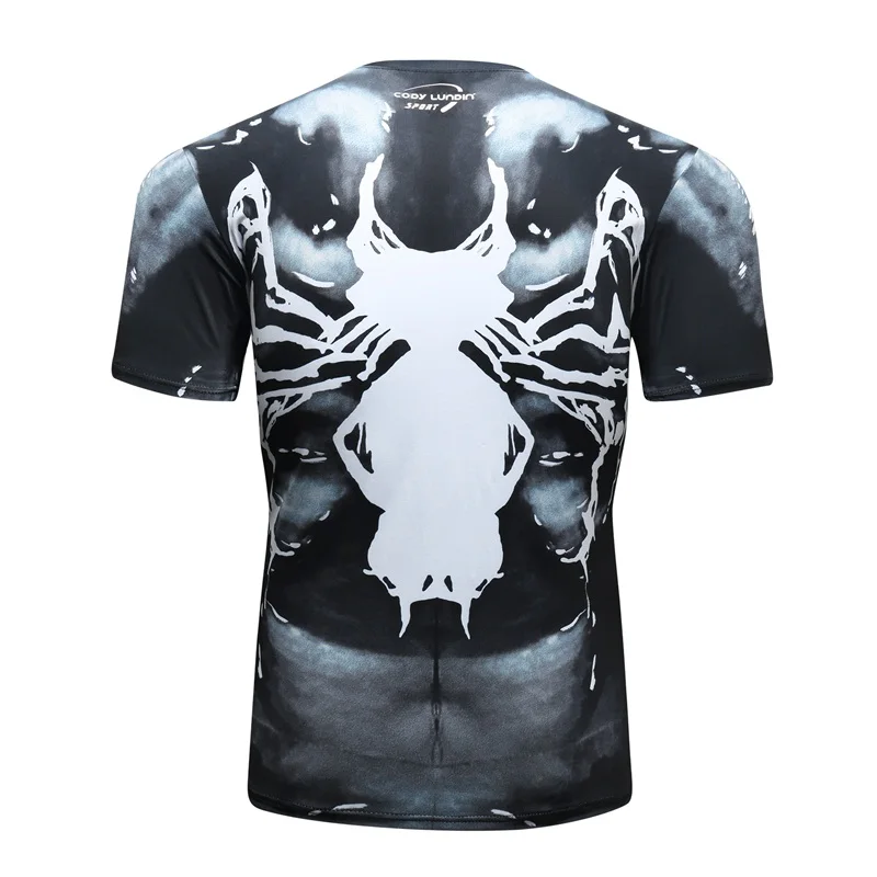 Nieuwe BJJ Boksset Compressie Jersey Broek 3D Venom Print Rashguard Kickboksen Strakke T-shirts Broek Muay Thai MMA Fightwear