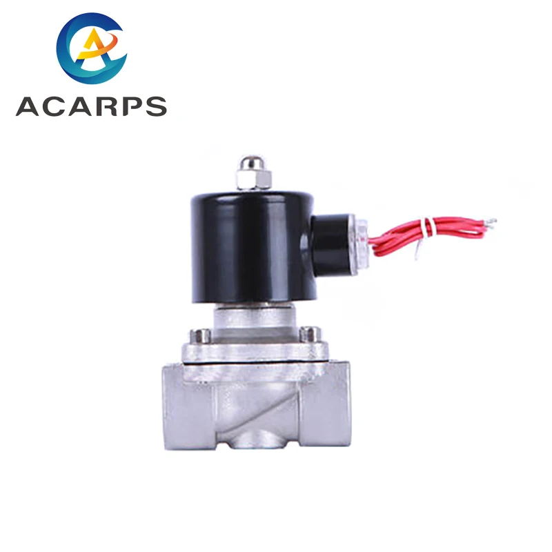 

1/2" Stainless Steel Normally Closed Solenoid Valve Pipeline control switch valve water valve For Water Oil Air 220V