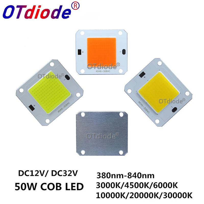 DC12V 32V 50W LED COB Integrated Smart IC Driver High Power 12V COB LED Cold White Warm White Full Spectrum