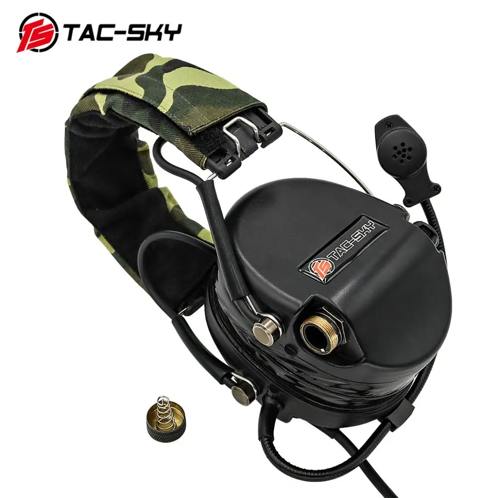 TAC-SKY SORDIN tactical noise reduction pickup aviation pilot headset hunting sport Airsofte shooting tactical SORDIN headset BK