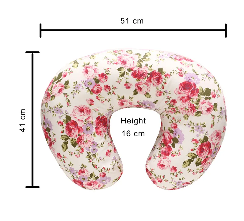 2023 New Baby Pillow Cover Toddler Kids Cartoon Print U shape Pillow Slipcover Comfy Newborn Nursing Breastfeeding Pillow Cover