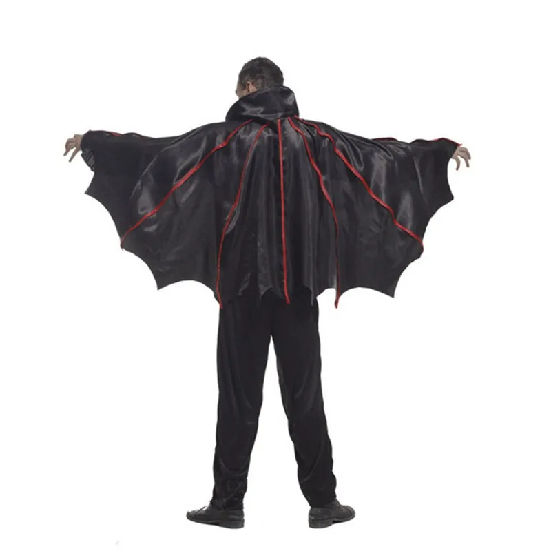 Volwassen Man Vampier Dracula Cosplay Halloween Bat Enge Kostuums Purim Carnaval Parade Maskerade Nachtclub Rollenspel Feestjurk