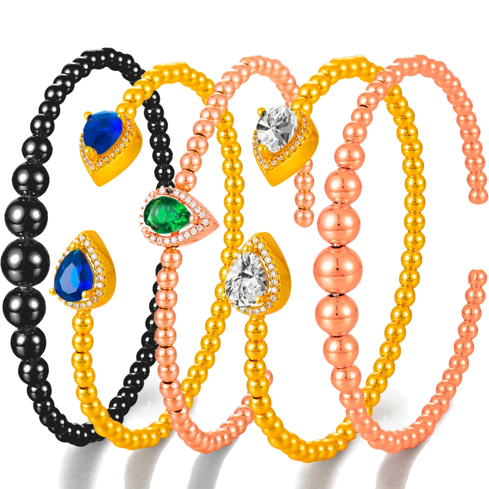 missvikki European Trendy  stackable mix match Multiple styles bracelets For Women Jewelry rotating beads High Quality Shiny CZ