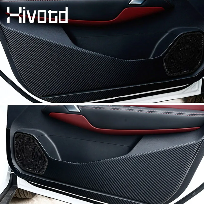 For Geely New Coolray SX11 BelGee X50 2024 Car Door Anti Kick Pad Carbon Fiber Protective Cover Film Strip Anti-Dirty Sticker