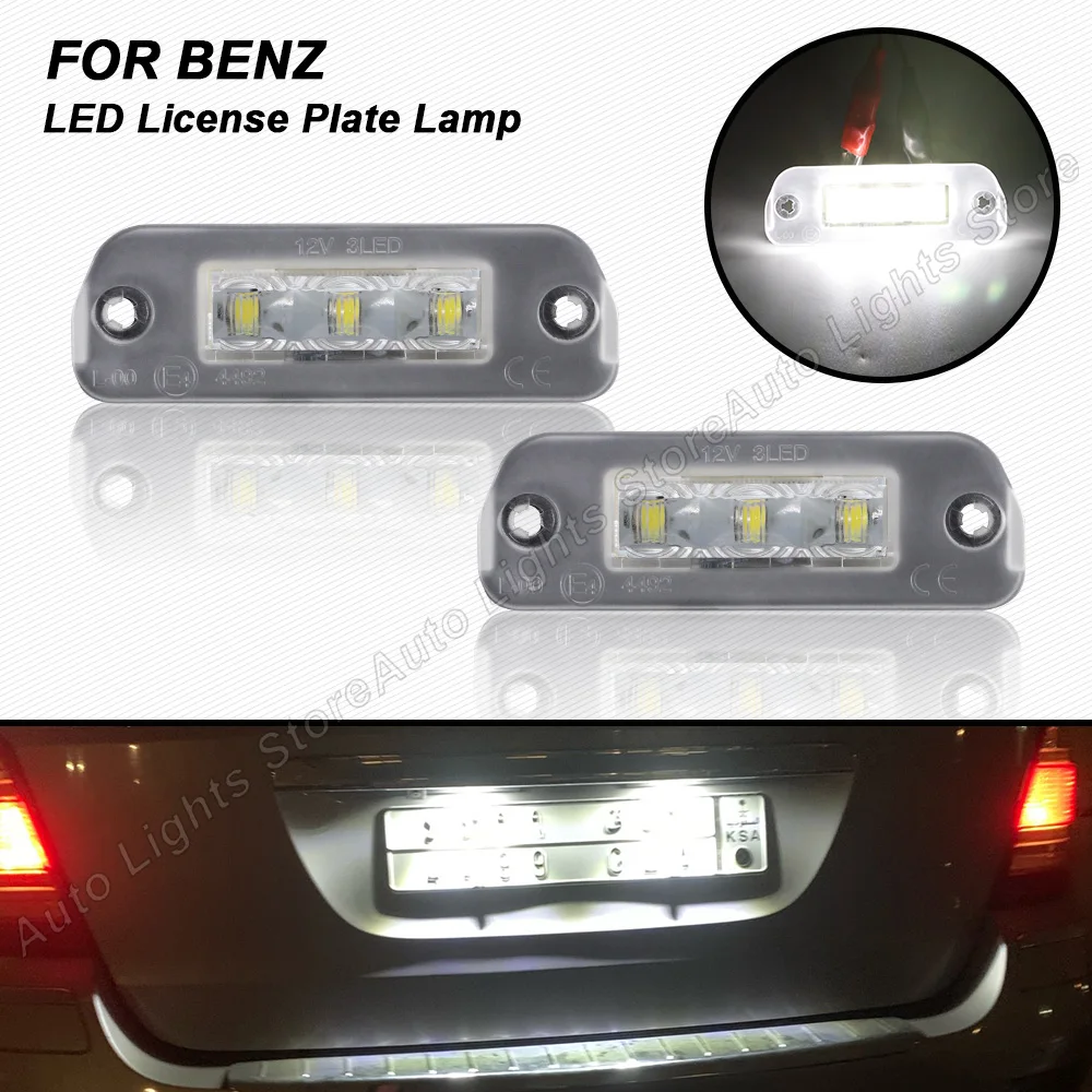 For BENZ R-Class W251 ML-Class W163 W164 GL-Class X164 For Diesel Version 2PCS LED License Plate Light Number Plate Lamp