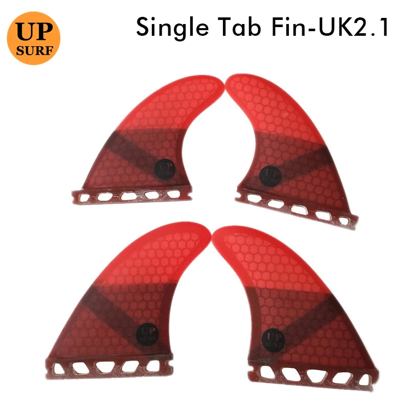 UPSURF Future Surfboard Fin Quilhas Surf Single Tabs UK2.1 Fins Fiberglass Honeycomb Fins in Surfing 4 in Per Set UPSURF Logo