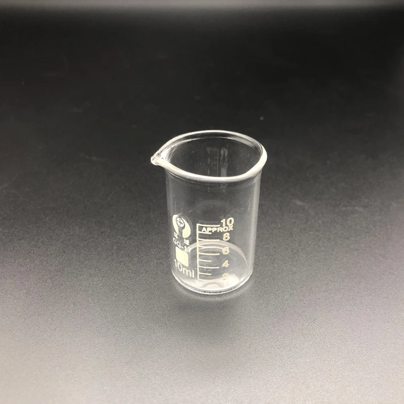 Vaso de medición de vidrio de borosilicato, laboratorio, 5/10/25/50/100mL