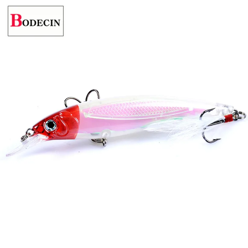 Jerkbait Minnow Fishing Lure Hard Plastic Bait Artificial Lures Bass Pike ABS Wobbler for Fish Hooks Crankbait 3D Eyes Sea 1pcs