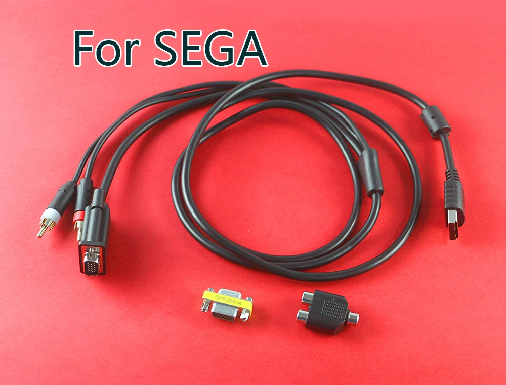 

1PCS For Sega Dreamcast Video Games Console PAL NTSC High Definition VGA Cable RCA Sound Adapter HD Box Cable