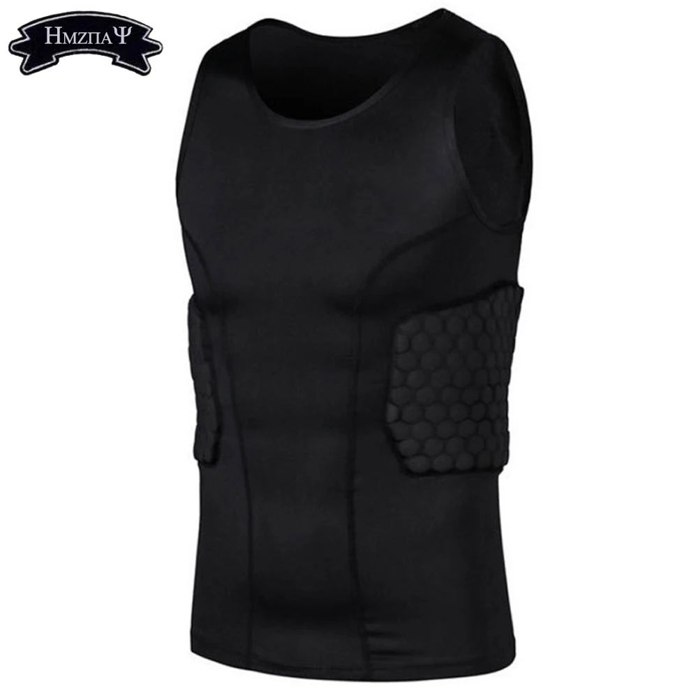 2018 New Honeycomb Tight Training Vest Football Jerseys Body Protection Basketball Jersey Vest Tight Fitness T-shirts Gym