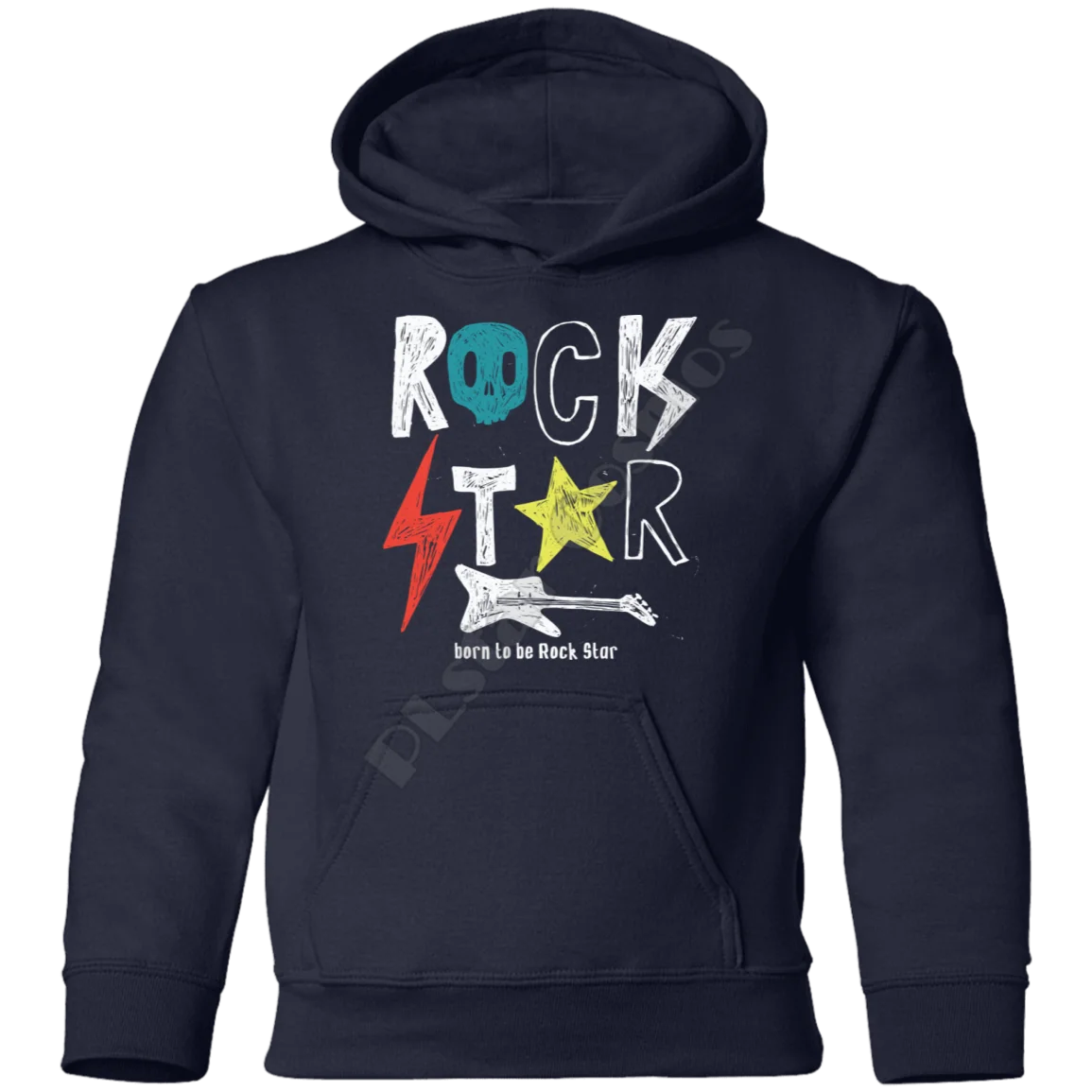 Rock Star Kids Hoodies 3D Printed Kids Sweatshirt Child Long Sleeve Boy For Girl Sky blue Pullover Drop Shipping 10 Color