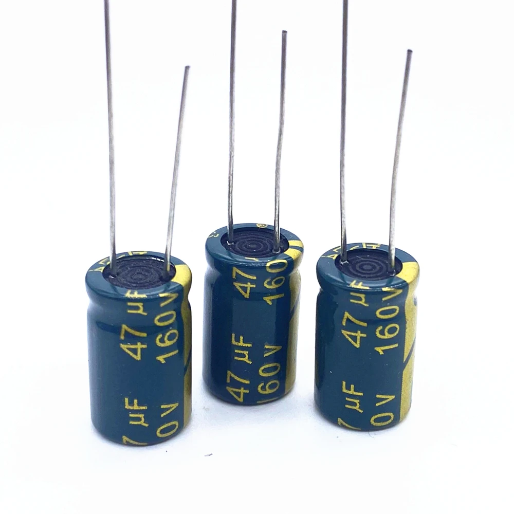 10ชิ้น/ล็อต160V 47UF 10*17 RADIAL 20% อลูมิเนียม Electrolytic Capacitor 47000nf 20%