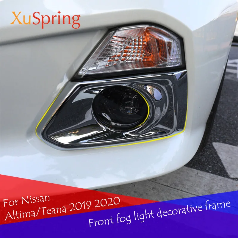 

Car Front Fog Light Lamp Cover Frame Trim Bezel Garnish Decoration Stickers Styling For Nissan Altima/Teana 2019 2020