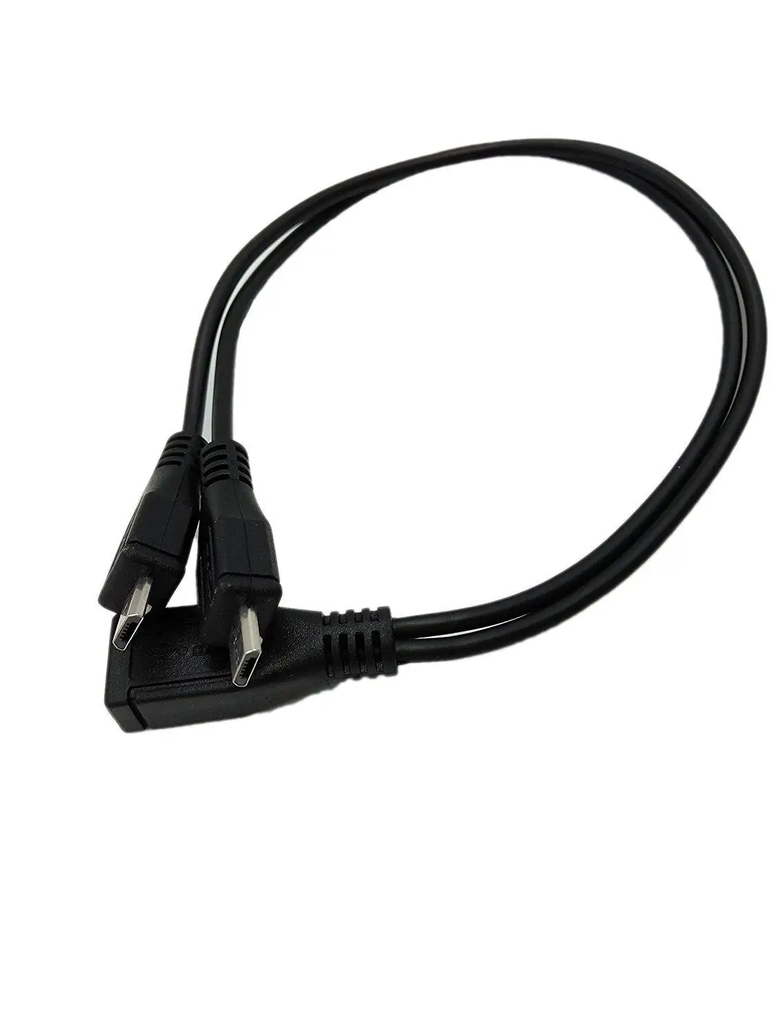Micro/Mini USB to Micro/Mini USB 5P One point two charging cable ,1 Female to 2 Male Y Splitter Charging Extension Cable 30cm