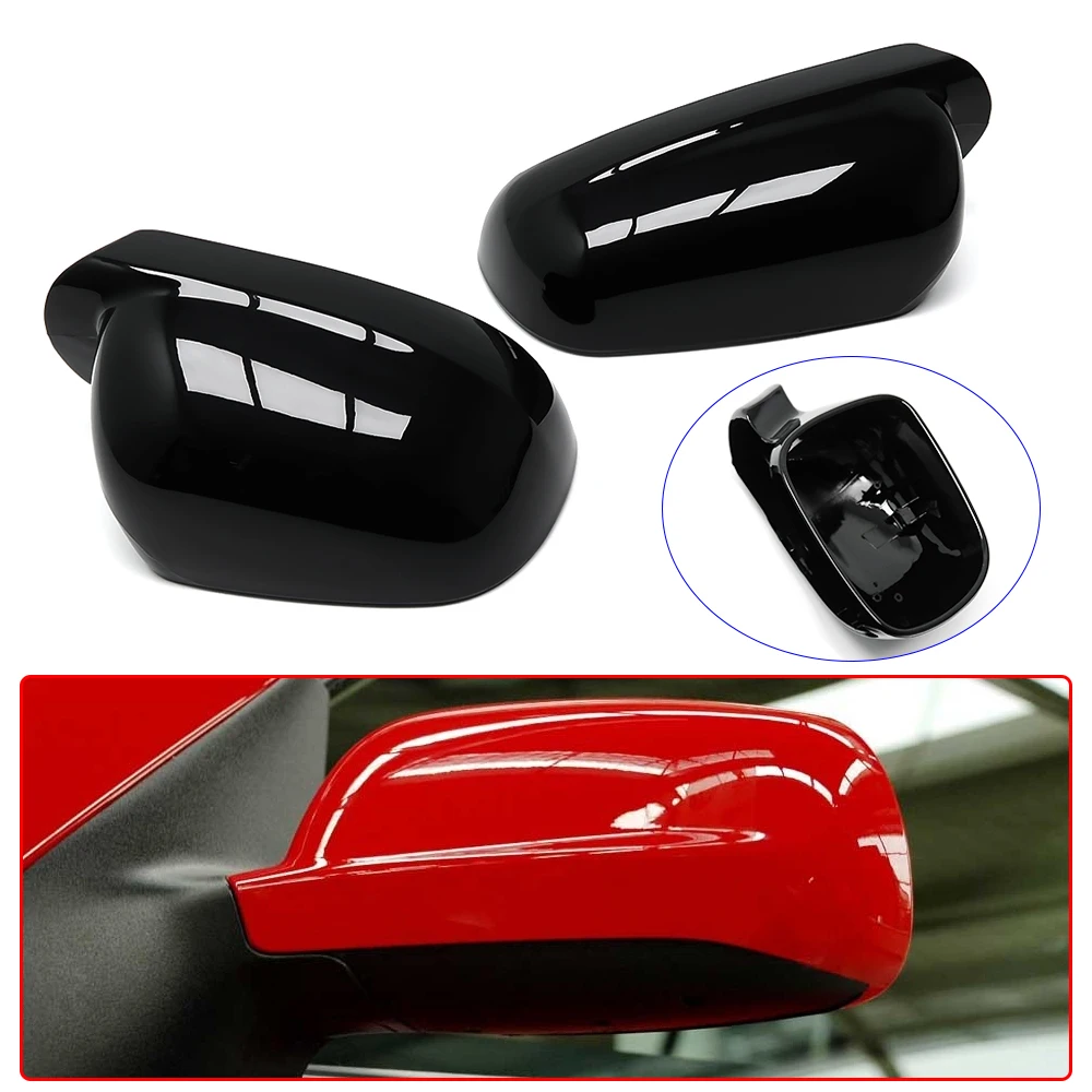 Glossy Black Rearview Rear View Mirror Cover Side Mirror Shell Cap For VW Golf 4 IV GTI R32 Jetta MK4 Bora 1J Passat B5